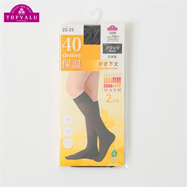 40デニールショート2足組 レディス トップバリュ PEACE FIT(ピースフィット)