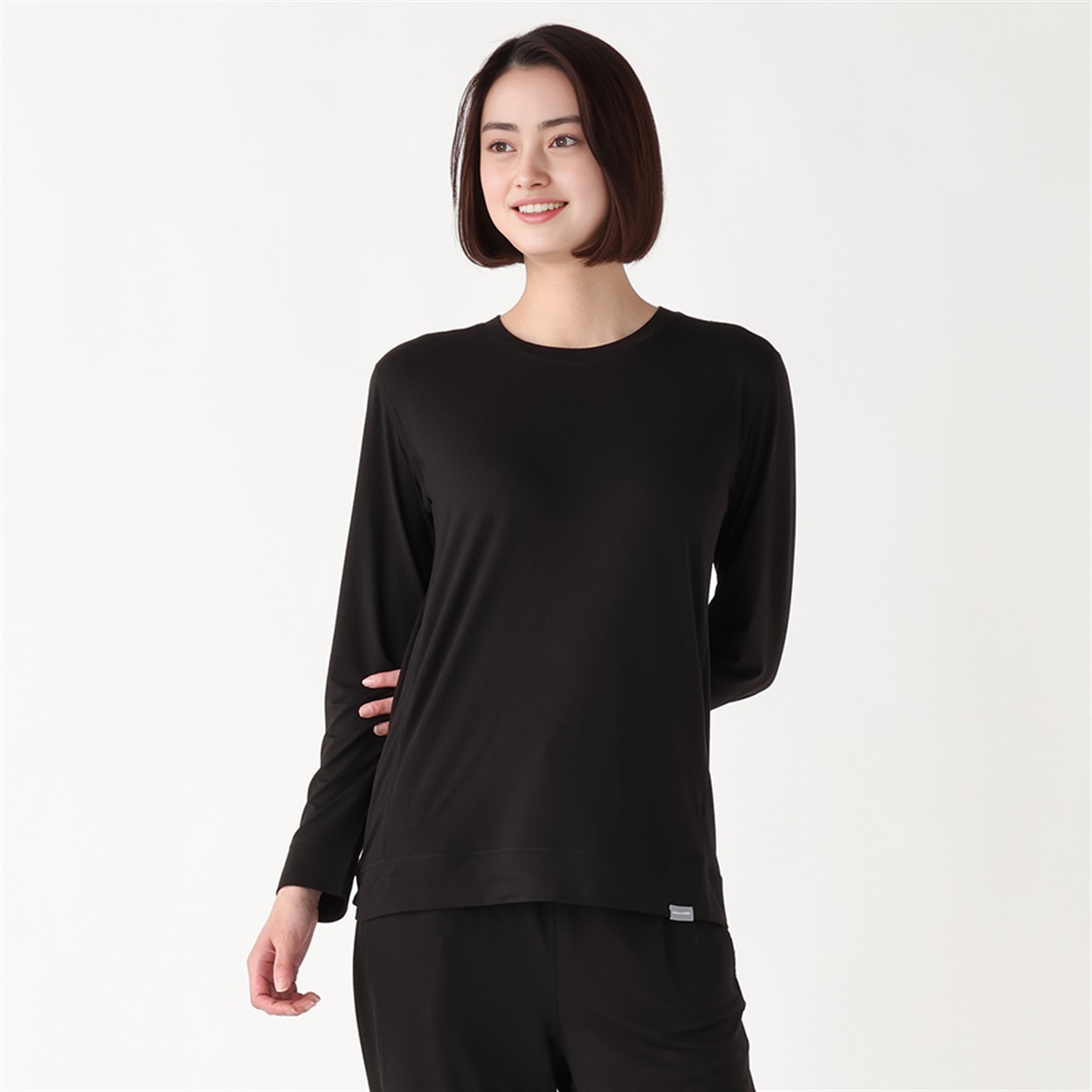 ソフトベア天竺長袖Tシャツ レディス トップバリュ CELLIANT(セリアント)(クロ-XL)