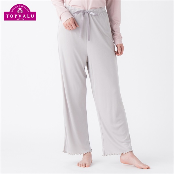 コラーゲン成分配合繊維使用 モイストルームパンツ レディス(ウスクロ-XL)