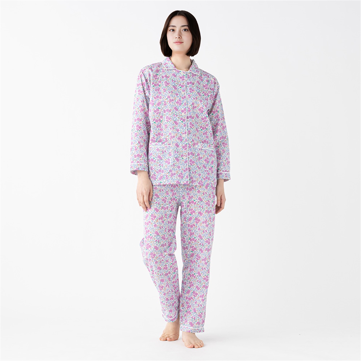 【ピンク】新品タグ付　BEAR柄　パジャマ　上下セット　シリアルベア　長袖 長袖リップルプリント柄シャツパジャマ レディス Golden Bear