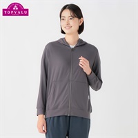 ソフトベア天竺パーカ レディス トップバリュ CELLIANT(セリアント)(チャコ－ルグレ－-M)