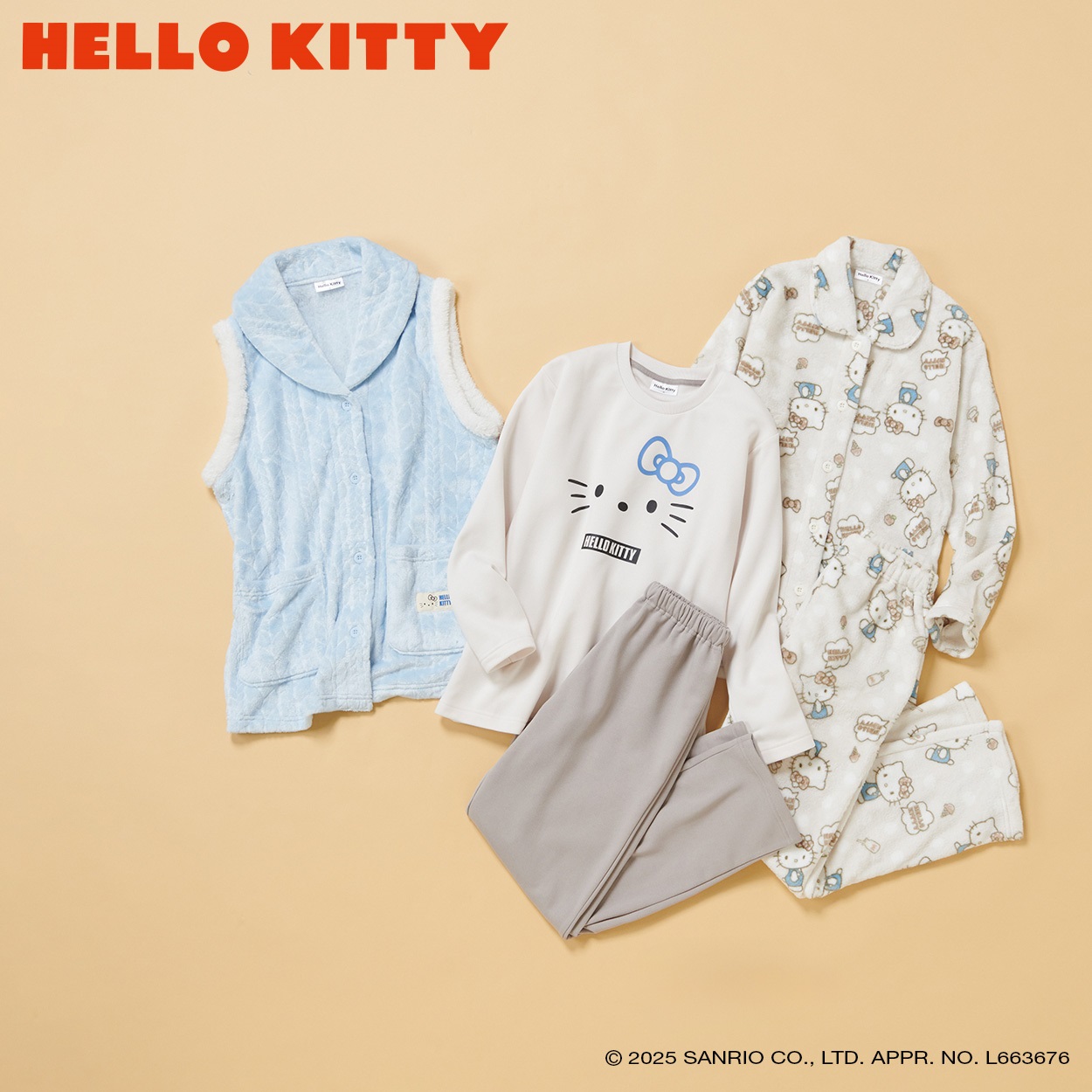 ハローキティ ルームウェアセット ハローキティ レディスルームウエアセット（3点セット） | イオン