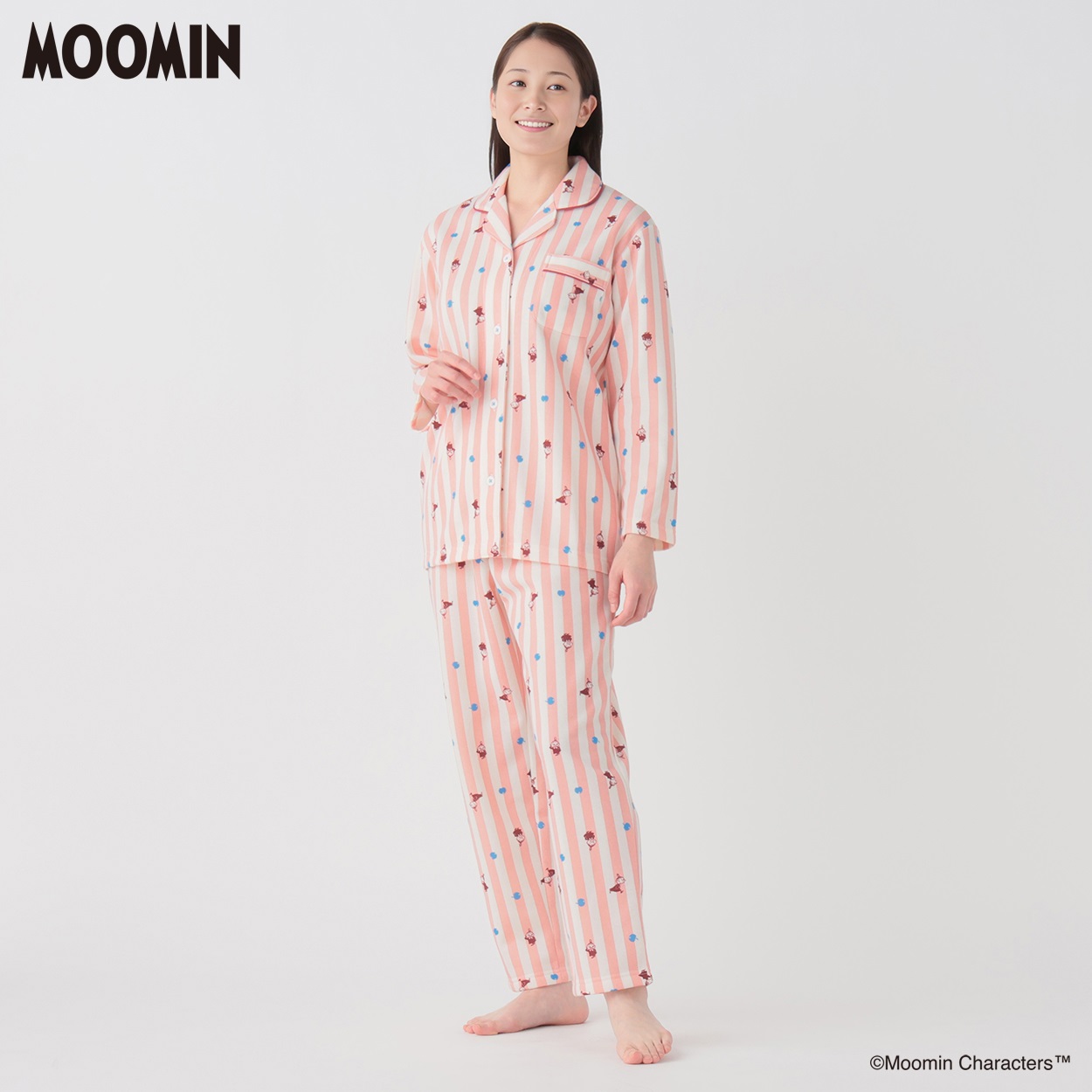 パジャマ 裏起毛 ストライプ シャツ レディス | イオンスタイル