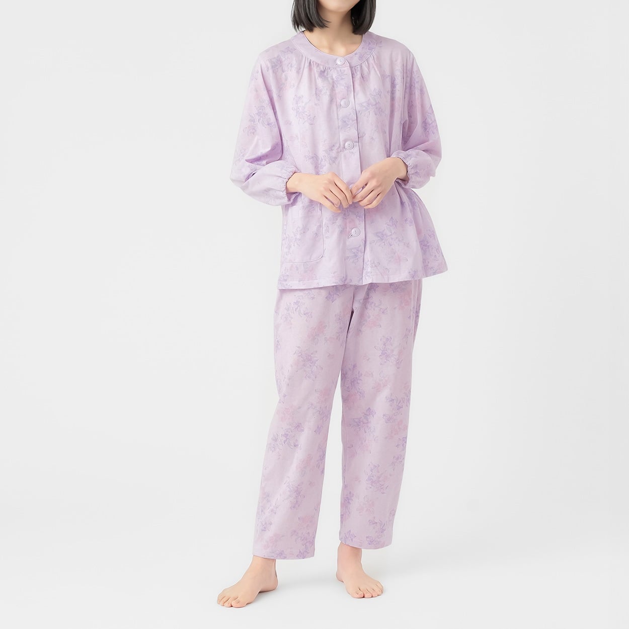 GUNZE(グンゼ) 睡眠工房天竺フェミニンパジャマ 長袖 レディス | イオンスタイルオンライン 衣料品・暮らしの品をネットでお買物