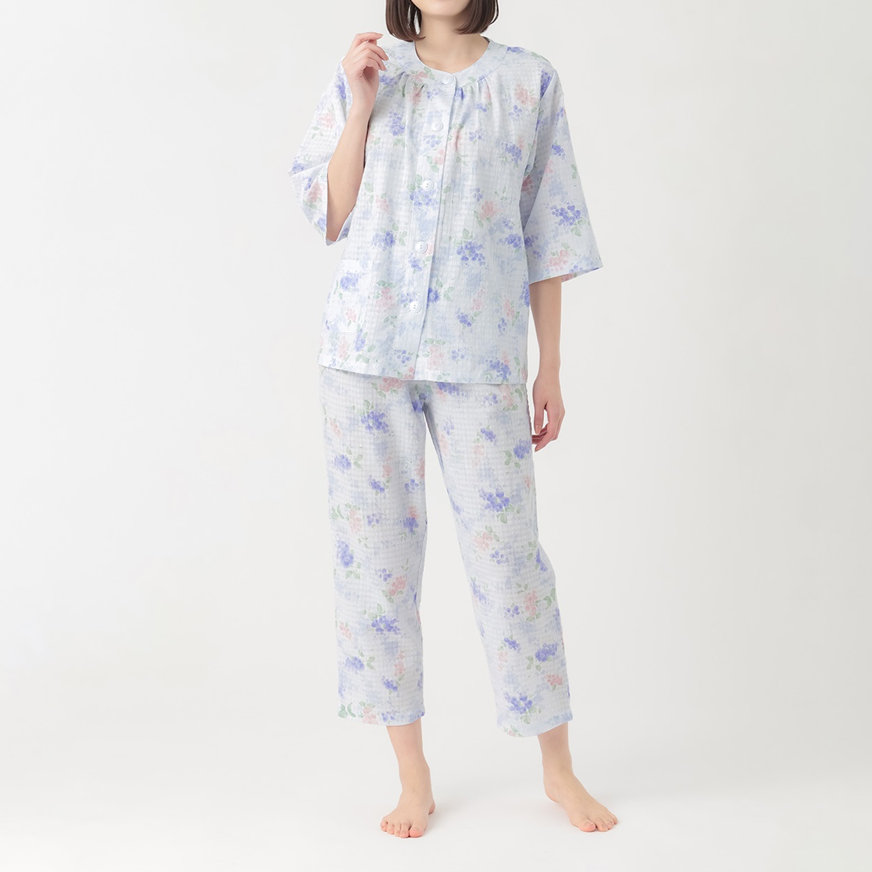 GUNZE(グンゼ) 睡眠工房ミニ空羽フェミニン7分袖パジャマ レディス