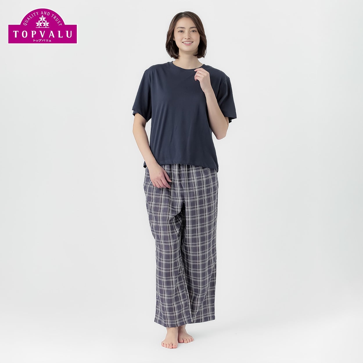 上下異素材ルームセット 半袖 レディス トップバリュ PEACE FIT(ピースフィット)(コイアオ-M)