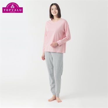 コットン100％ ルームセット レディス (hk)(ウスアカ-S)