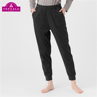 Silky FACT COTTONジョガーパンツ レディス トップバリュ PEACE FIT(ピースフィット)(クロ-M)
