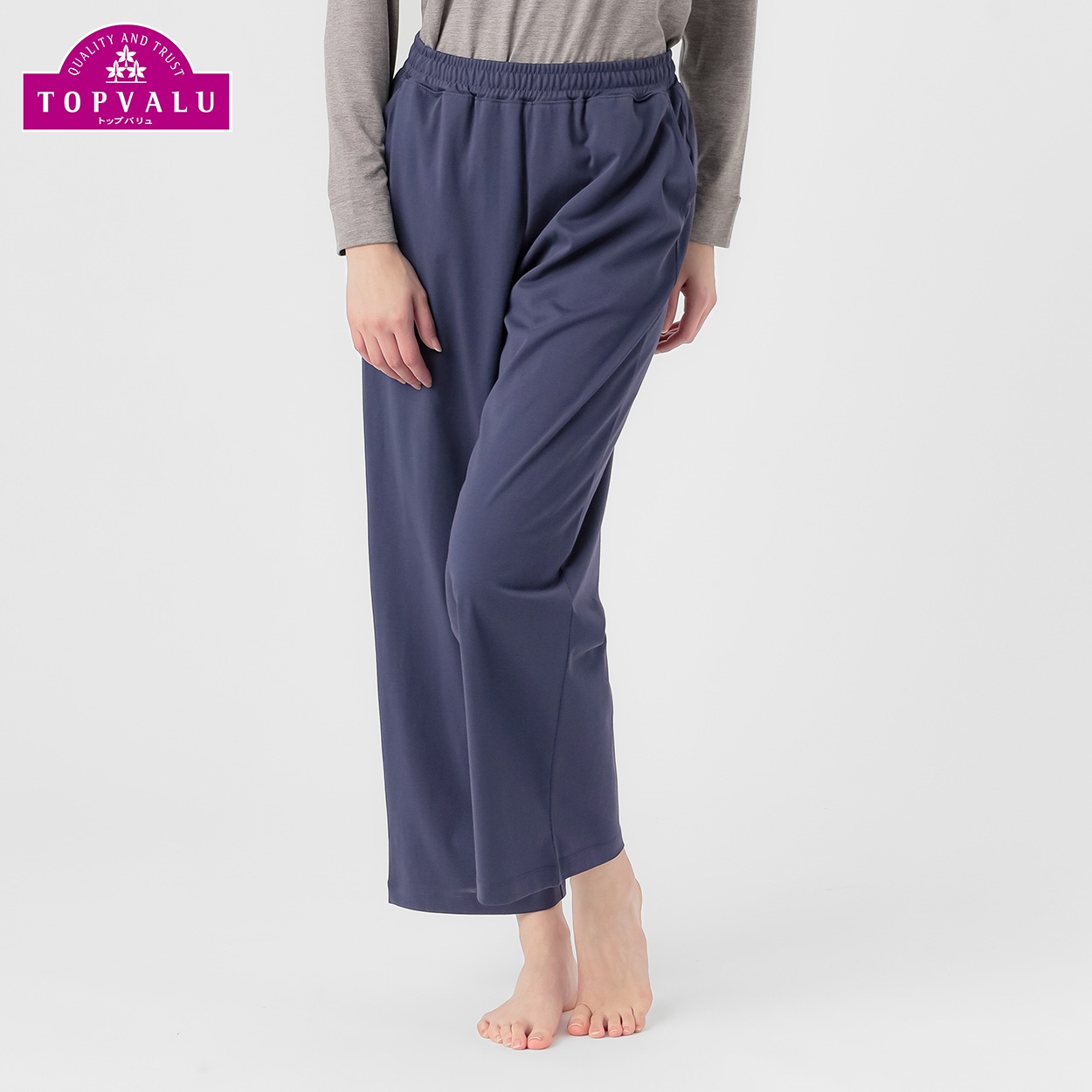 Silky FACT COTTONストレートパンツ レディス トップバリュ PEACE FIT(ピースフィット)(コイアオ-M)