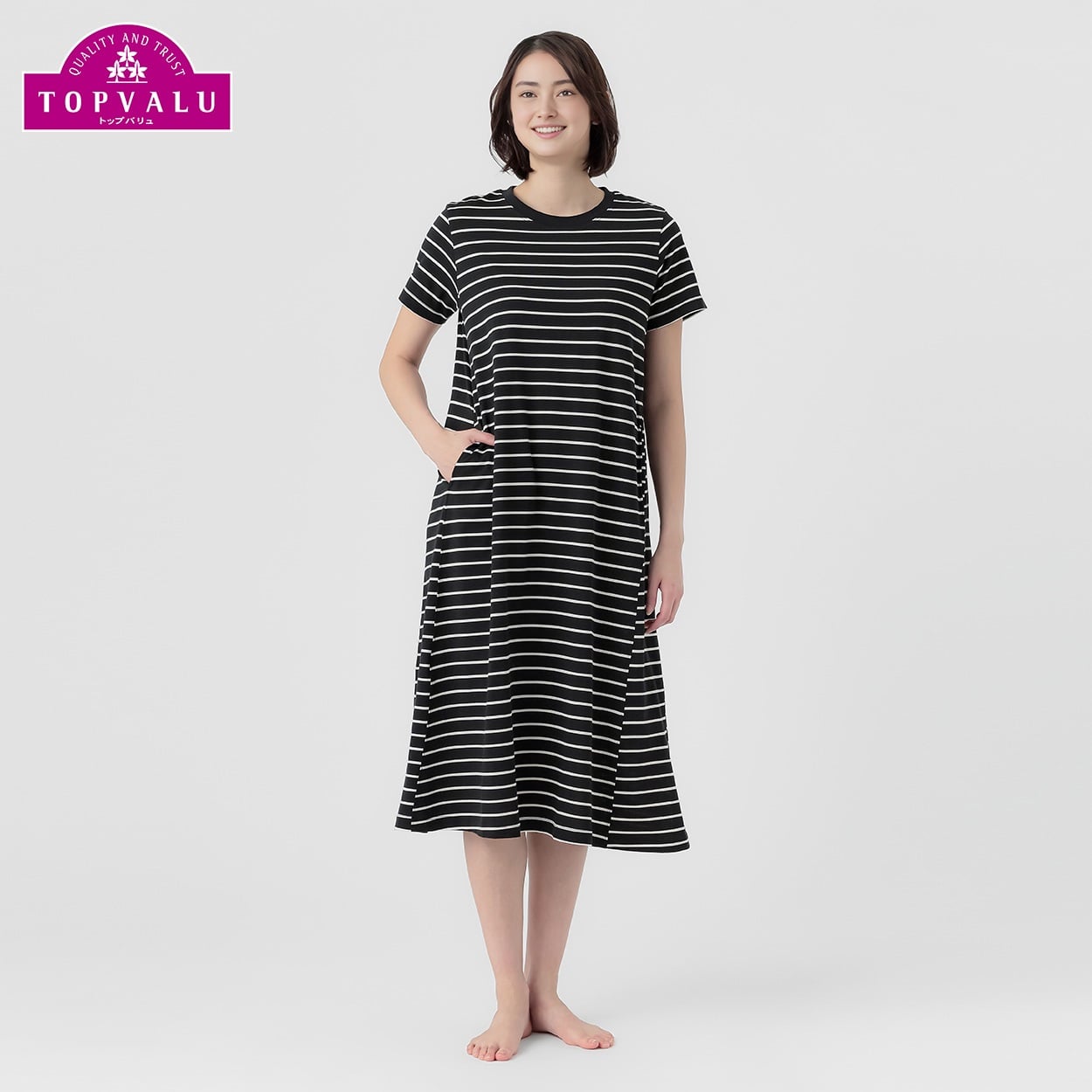 Silky FACT COTTONワンピース レディス トップバリュ PEACE FIT(ピースフィット)(Ａクロ-L)