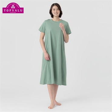 Silky FACT COTTONワンピース レディス トップバリュ PEACE FIT(ピースフィット)(ウスミドリ-M)