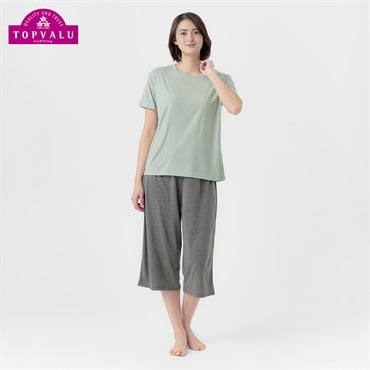 さらっとひんやりルームセット レディス トップバリュ PEACE FIT(ピースフィット)(ウスミドリ-S)