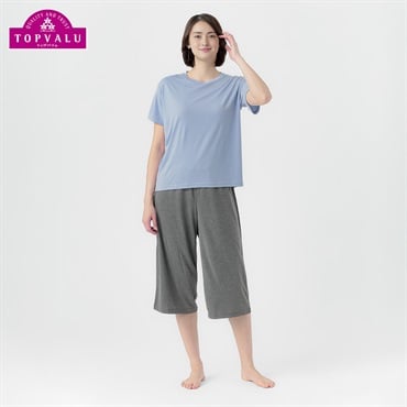 さらっとひんやりルームセット レディス トップバリュ PEACE FIT(ピースフィット)(アオ-S)