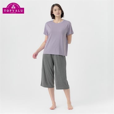 さらっとひんやりルームセット レディス トップバリュ PEACE FIT(ピースフィット)(ムラサキ-S)