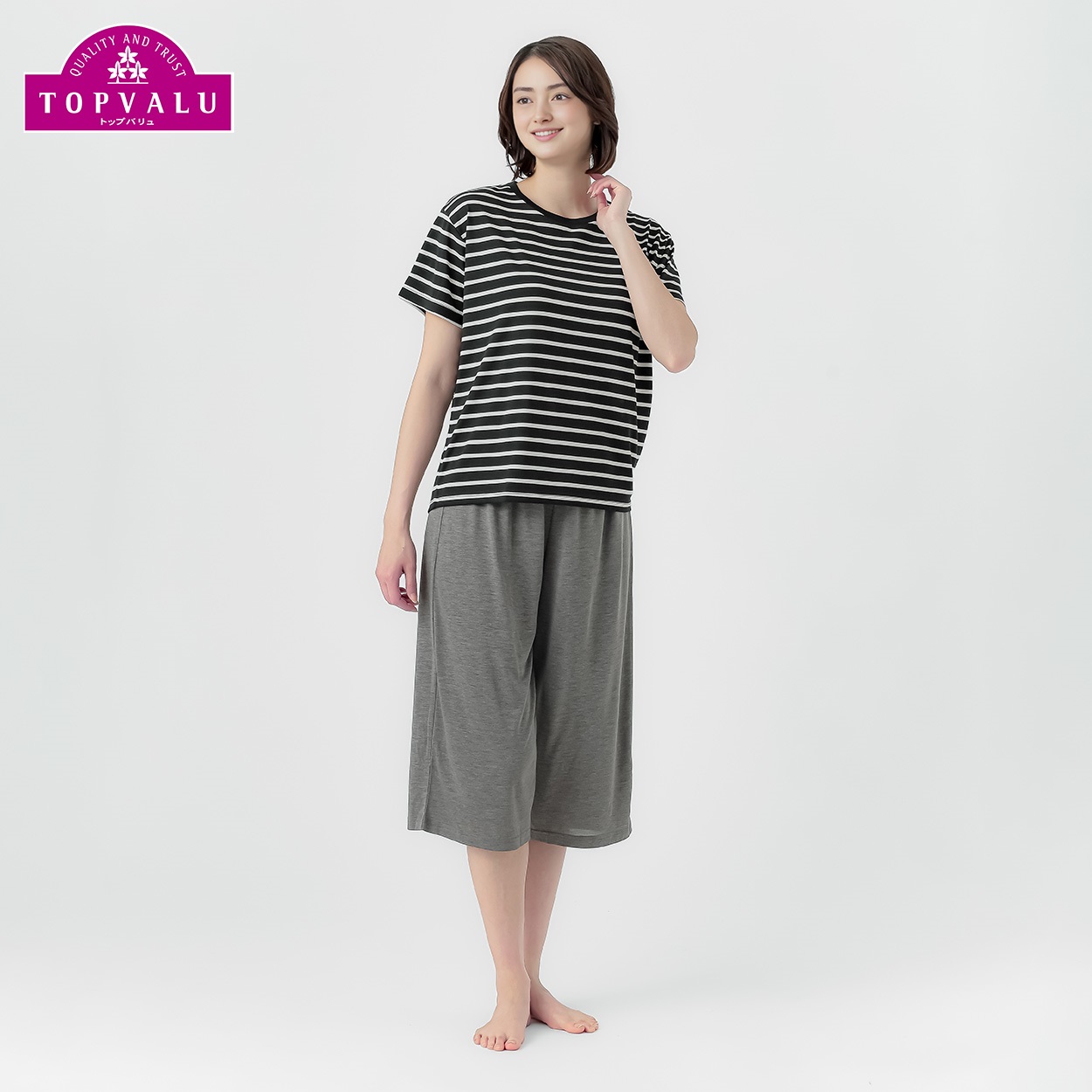さらっとひんやりルームセット 半袖 レディス トップバリュ PEACE FIT(ピースフィット)(Ａクロ-XL)