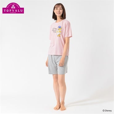 Disney Winnie the Pooh キャラクタールームウエア レディス(ウスアカ-M)