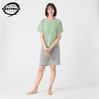 半袖＆ハーフパンツ ルームセット レディス トップバリュ ベストプライス(TOPVALU BESTPRICE)(ウスミドリ-M)