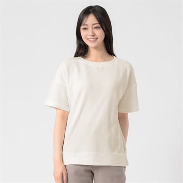 ENABLE(エネーブル) ライトワッフル5分袖Tシャツ レディス