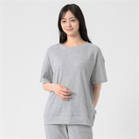 ENABLE(エネーブル) ライトワッフル5分袖Tシャツ レディス(ウスクロ-M)
