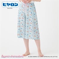サンリオキャラクターズ ルームパンツ エステルベア天 総柄 7分丈 レディス(ウスアオ-M)