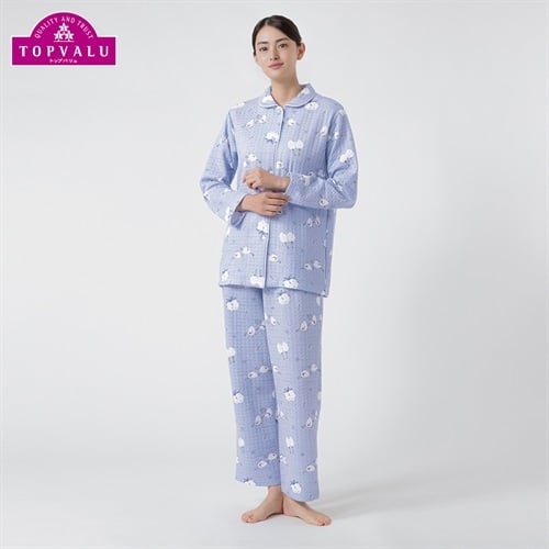 あたたか接結キルトパジャマ レディス トップバリュ PEACE FIT(ピースフィット)(ウスアオ-S)