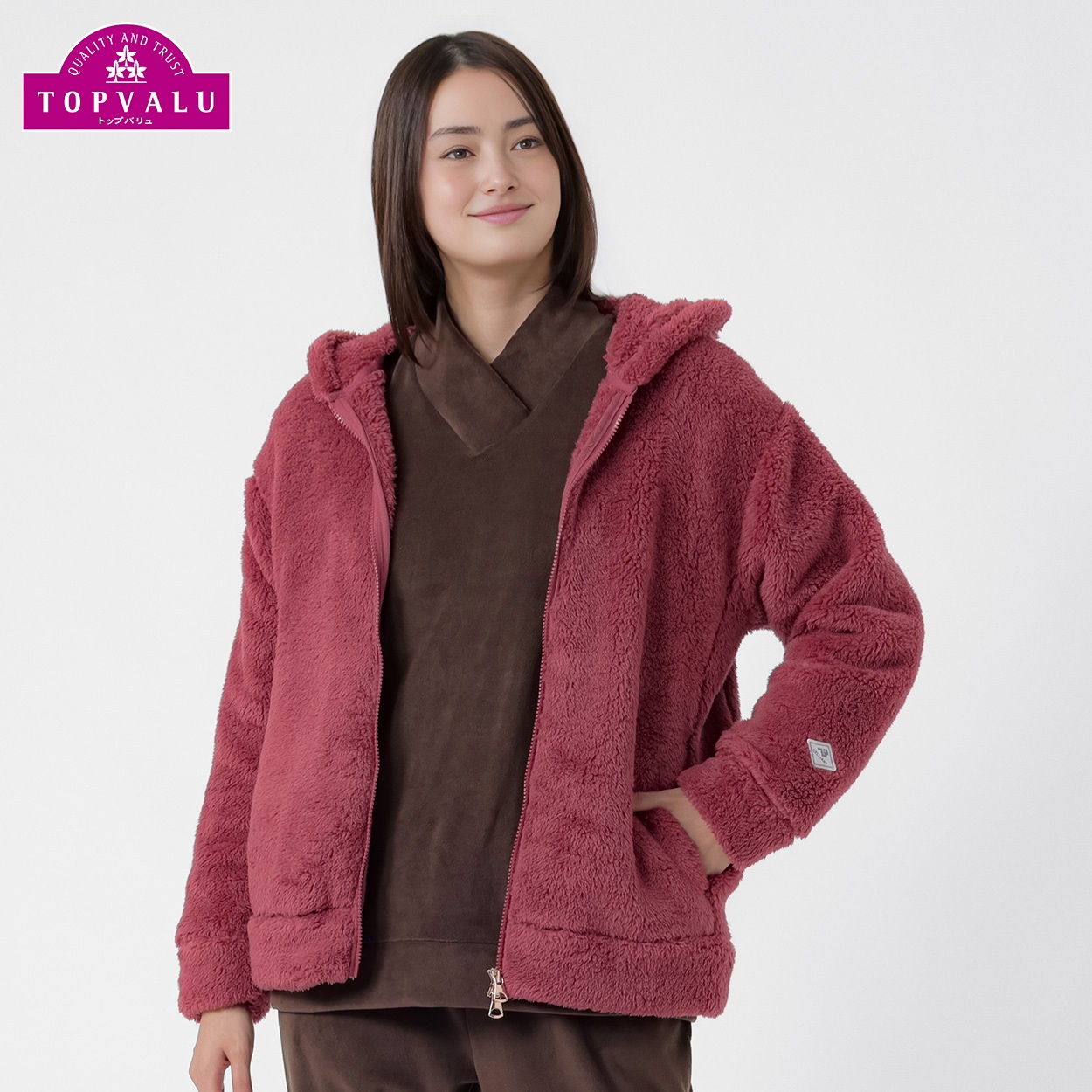 ふわふわパーカ レディス トップバリュ CELLIANT(セリアント)(カシスレッド-M)
