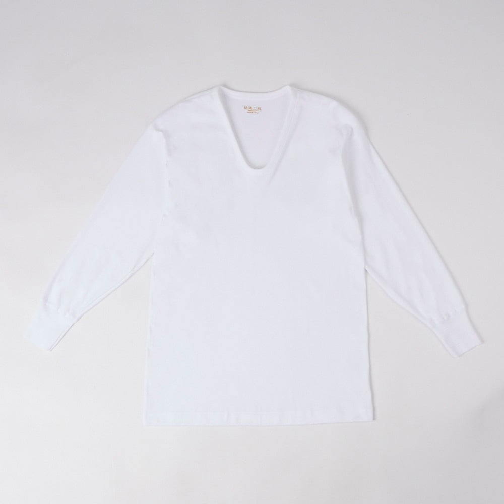 グンゼ 快適工房 長袖U首 快適工房 KQ3010 メンズ(WHI1-L)