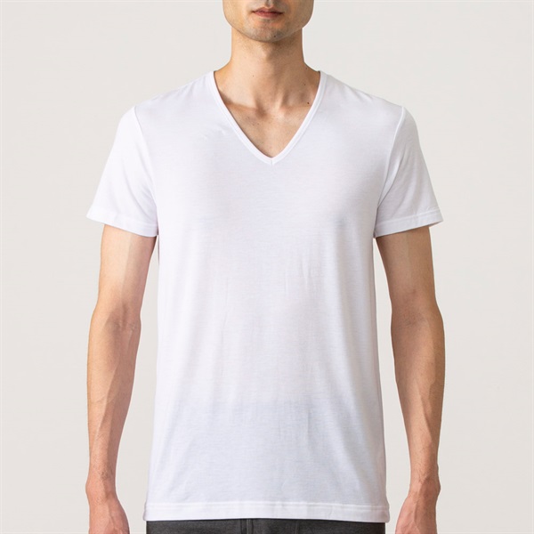 セリアント 半袖Vネックシャツ メンズ トップバリュ CELLIANT(セリアント)(シロ-XL)