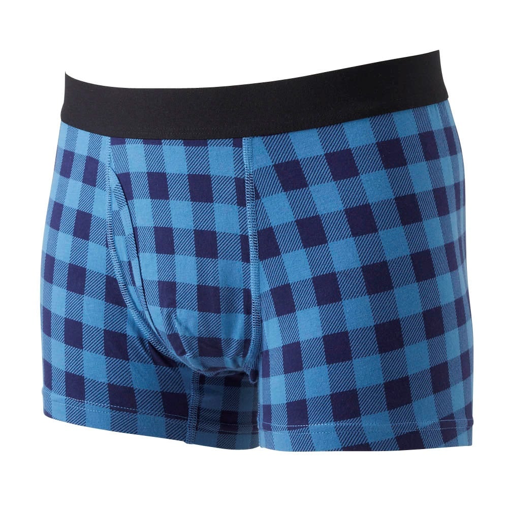 普通丈ブロックチェックプリントボクサーブリーフ(前あき） メンズ
