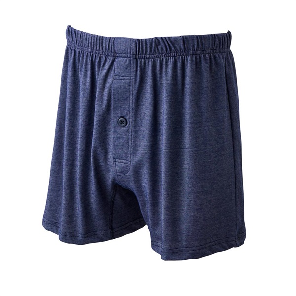 よりどりニットトランクス ミジンボーダー メンズ(アオ-2XL)