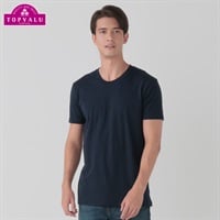 半袖クルーネックTシャツ オーガニックコットン100％ 天竺編み メンズ(Ａコイアオ-S)