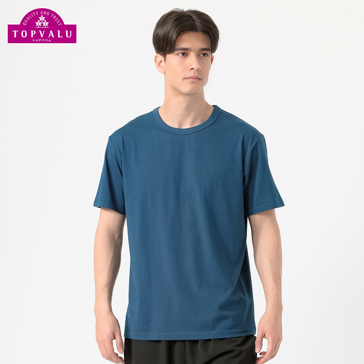 SilkyFACTコットン半袖クルーネックTシャツ メンズ トップバリュ PEACE