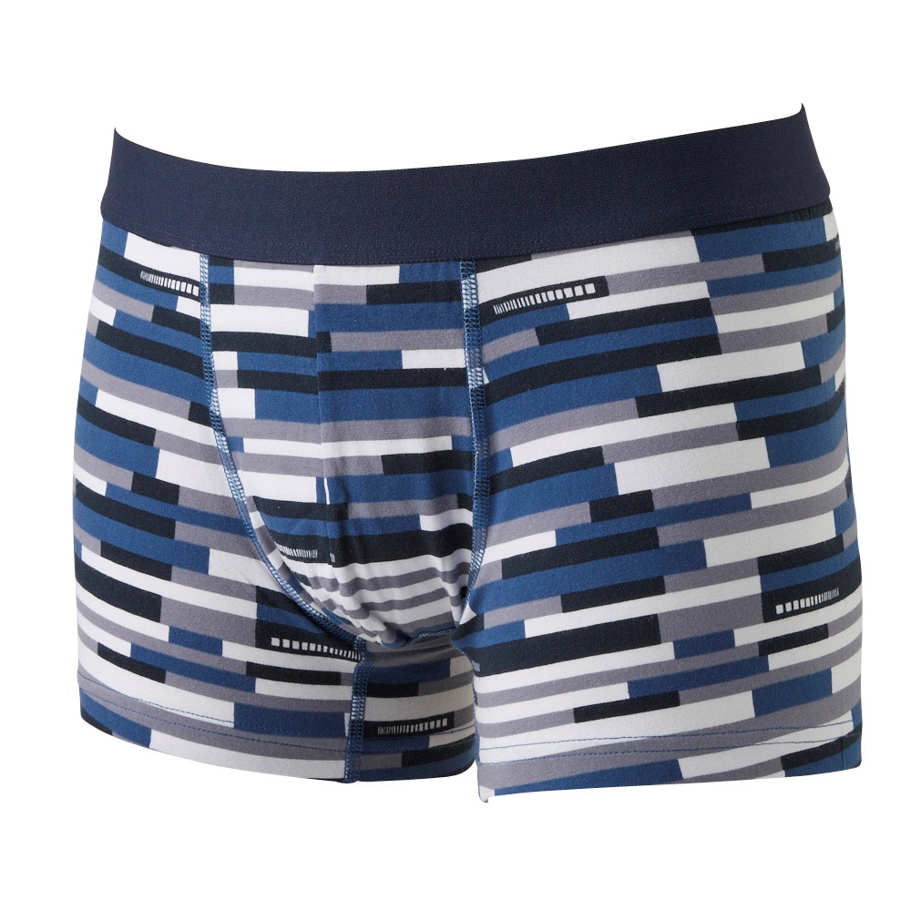 ★10【ローライズ】トップバリュボクサーブリーフ前とじＭ4枚 ローライズボーダー柄ボクサーブリーフ（前とじ） メンズ