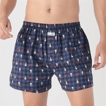 Hush Puppies チェックトランクス メンズ(コイアオ-M)