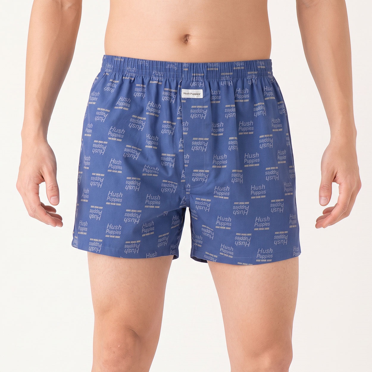 Hush Puppies(ハッシュパピー) ロゴトランクス(前あき） メンズ(アオ-L)