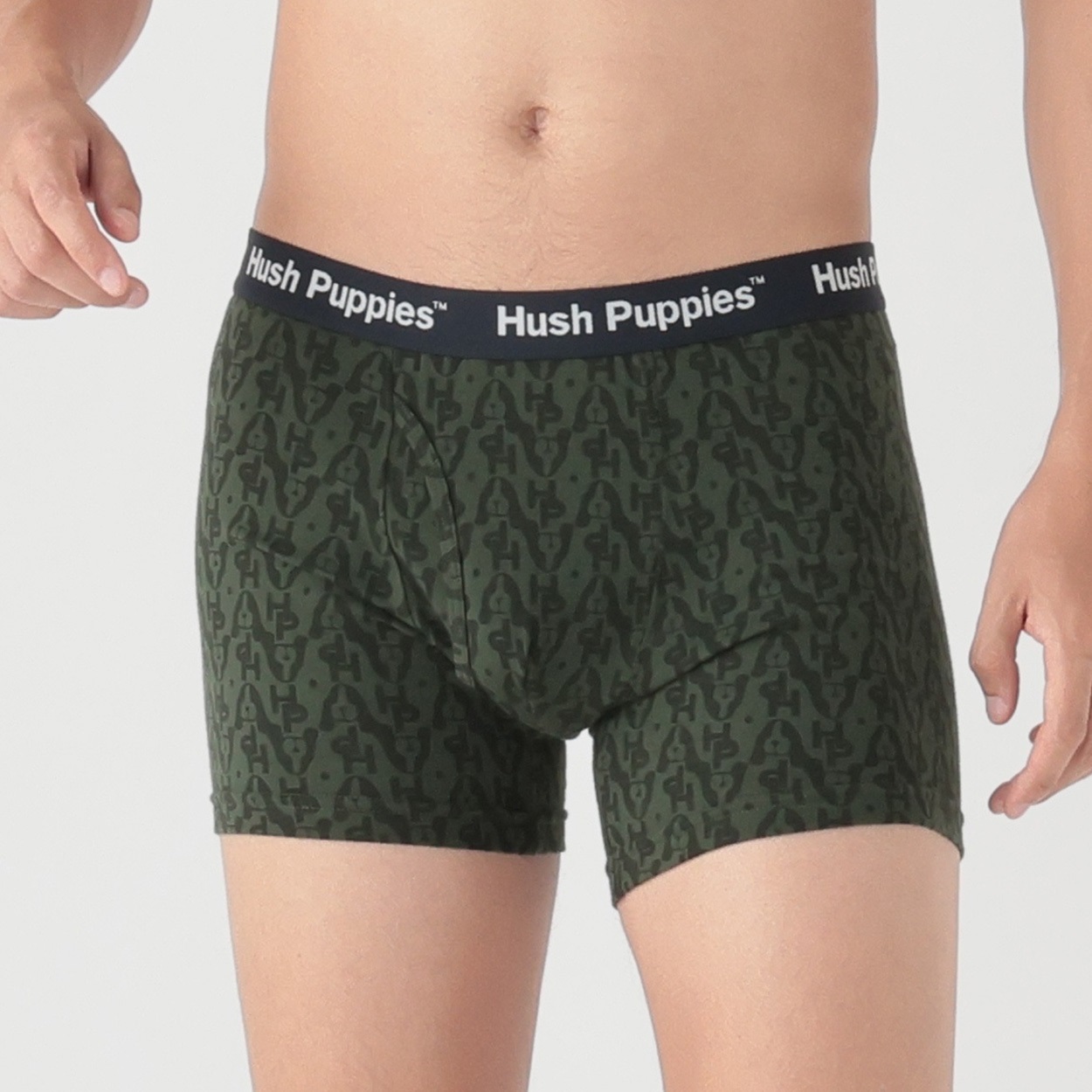 Hush Puppies ドッグシルエットボクサーブリーフ メンズ(コイミドリ-L)