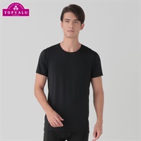 Silky FACT シームレス半袖クルーネックシャツ メンズ トップバリュ PEACE FIT(ピースフィット) (hk)(クロ-S)