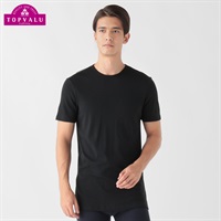 WARMコットン100％ 半袖クルーネックシャツ 抗菌防臭 メンズ トップバリュ PEACE FIT(ピースフィット)(クロ-S)