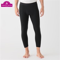 WARMコットンブレンドストレッチ（身生地） 前あき7分丈レギンス 抗菌