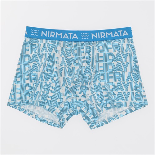 NIRMATA FRIDAYプリント総柄ボクサーブリーフ メンズ(アオ-M)