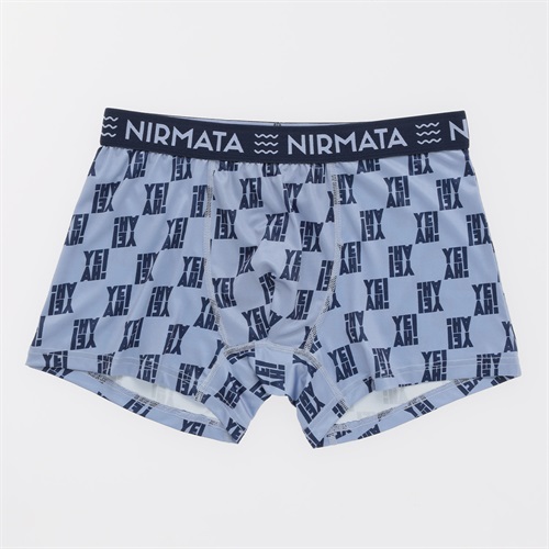 NIRMATA YEAHプリント総柄ボクサーブリーフ メンズ(アオ-M)