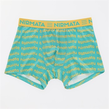 NIRMATA WAVEプリント総柄ボクサーブリーフ メンズ(ミドリ-M)