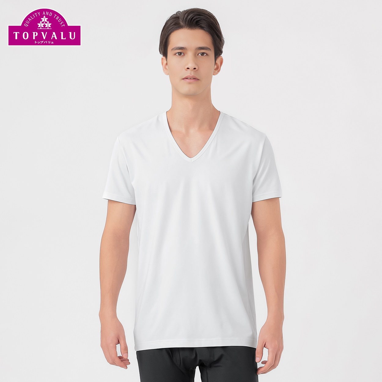 EXセリアント ウェア インナー (半袖Vネックシャツ) メンズ トップバリュ CELLIANT(セリアント)(シロ-S)