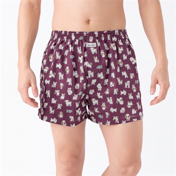 Hush Puppies(ハッシュパピー) ドッグソウガラトランクス(前あき） メンズ(コイアカ-M)
