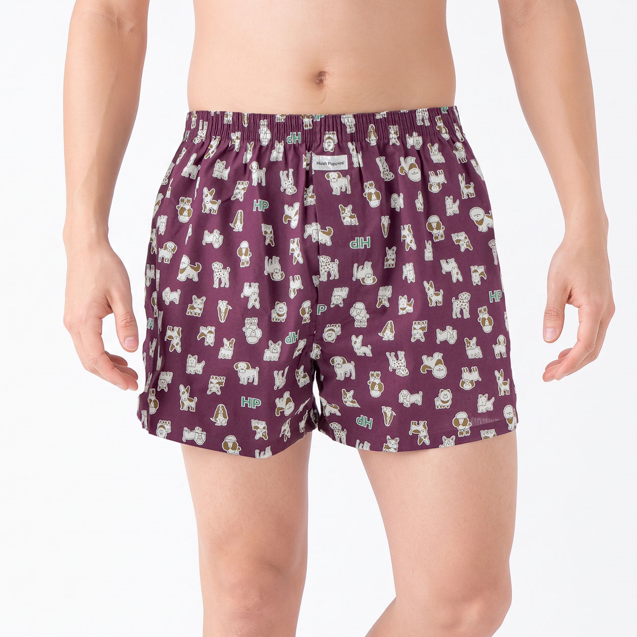 Hush Puppies(ハッシュパピー) ドッグソウガラトランクス(前あき） メンズ(コイアカ-L)