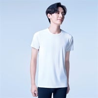 SilkyFACT 半袖クルーネックシャツ メンズ トップバリュ PEACE FIT(ピースフィット) (hk)(シロ-S)