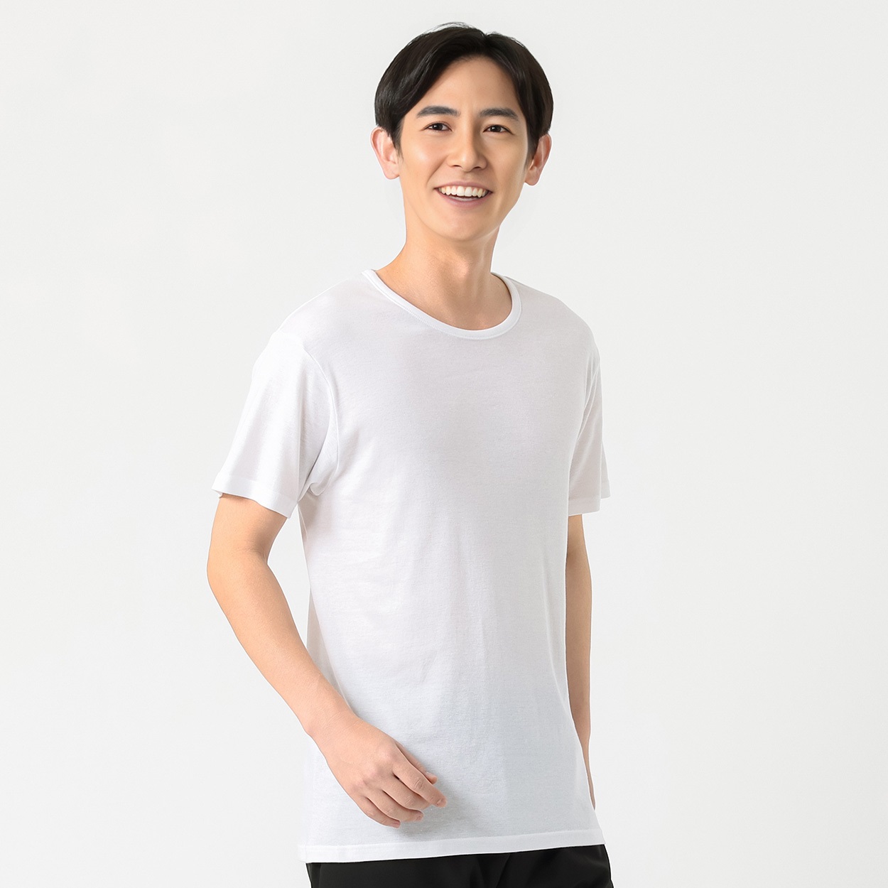 GUNZE(グンゼ) COMFORT UNDERWEAR 半袖丸首シャツ やわらか保湿加工 メンズ(シロ-LL)