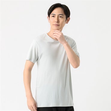 GUNZE(グンゼ) COMFORT UNDERWEAR 半袖丸首シャツ やわらか保湿加工 メンズ(グレー-M)