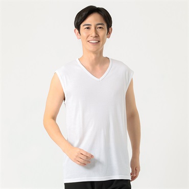 GUNZE(グンゼ) COMFORT UNDERWEAR Ｖ首スリーブレスシャツ やわらか保湿加工 メンズ