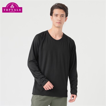 DRY 長袖クルーネックTシャツ メンズ トップバリュ BODY SWITCH(ボディスイッチ)(クロ-S)